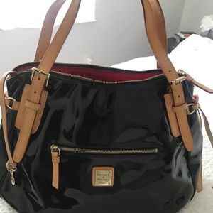 Dooney And Bourke black patent bag